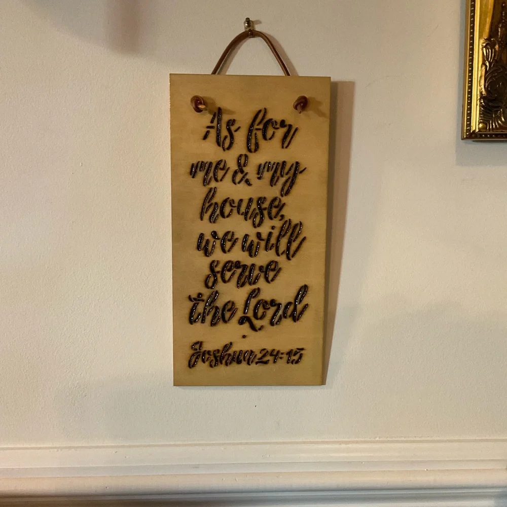 🕊🇺🇸Joshua 24:15 Scripture Verse Hand Burned Ready To Hang Wood Sign!